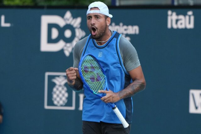 Nick Kyrgios bude hrať budúci mesiac na Brisbane International (AP)