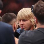 Paddy Pimblett (vpravo) v júni v súboji s Ilia Topuria (Getty Images)