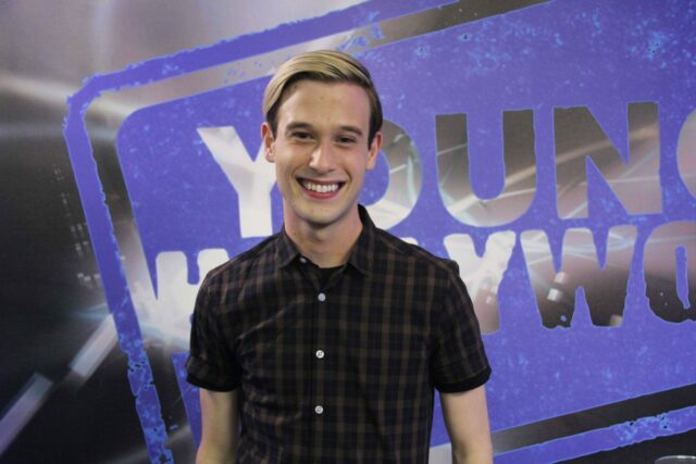 Perez Hilton reaguje po tom, čo hviezda Hollywood Medium Tyler Tyler The Medium navštevuje Young Hollywood Studio (Zdroj obrázka: Getty)