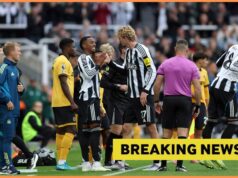 Postoj Joea Willocka pri výjazde z Newcastlu Joe Willock sa pripravuje za Newcastle United