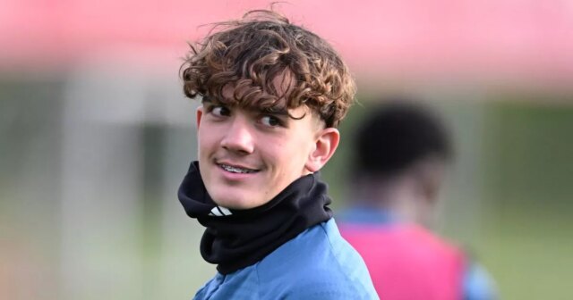 Max Dowman počas tréningu Arsenalu. 