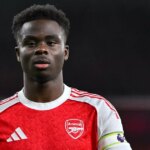 Bukayo Saka z Arsenalu počas zápasu Premier League proti Wolves