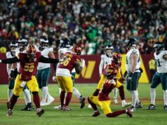 Predpovede, kurzy a tipy Washington Commanders vs Dallas Cowboys na vianočný zápas v 17. týždni logo pochodového šialenstva