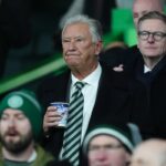 Peter Lawwell opúšťa Celtic s Wilfredom Nancy, ktorý sa trápi pri kormidle (Getty Images)
