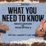 29. júla 2017; Anaheim, CA, USA; Brian Ortega uplatňuje blokovanie proti Renato Moicano počas UFC 214 v Honda Center. Povinný kredit: Gary A. Vasquez-USA TODAY Sports