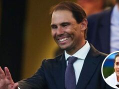 Rok po odchode do dôchodku bol Rafael Nadal stále chválený ako „Ľudový muž“ od Johna Isnera a ďalších amerických hráčov. Rafael Nadal a Carlos Alcaraz na Netflix Slam. (Foto: Getty)