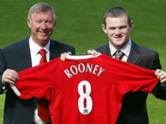 Rooneyho derby na bicykli v Manchestri v roku 2011 sa stal najväčším gólom Premier League Wayne Rooney so Sirom Alexom Fergusonom