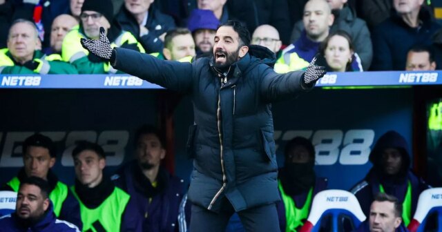 LONDÝN, ANGLICKO - 30. NOVEMBRA: Manažér Manchestru United Ruben Amorim počas zápasu Premier League medzi Crystal Palace a Manchester United v Selhurst Parku 30. novembra 2025 v Londýne v Anglicku. (Foto Jacques Feeney/Offsajd/Offsajd prostredníctvom Getty Images)