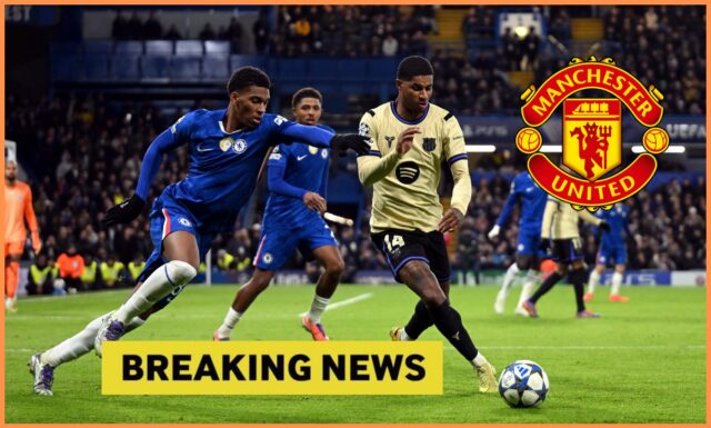 Marcus Rashford v akcii za Barcelonu proti Chelsea