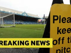 Sheffield Wednesday zasiahol čerstvým šesťbodovým odpočtom, keď sa v Hillsborough prehlbuje chaos Celkový pohľad na Hillsborough, Sheffield Wednesday, domov Sheffield Wednesday počas zápasu Sky Bet Championship medzi Sheffield Wednesday a...