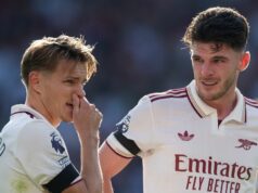 Správy z Arsenalu: Viktor Gyokeres vyvolal problém, keď si všimli reakciu Declana Ricea a Martina Odegaarda Martin Odegarard, Declan Rice