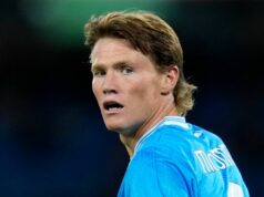 Správy z Man Utd: Scott McTominay vyvoláva napätie, keď šéf Neapolu objasňuje prestupovú pozíciu Scott McTominay z SSC Neapol počas zápasu Serie A medzi SSC Neapol a Janov CFC