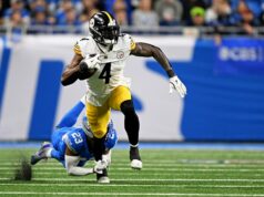 Steelers WR DK Metcalf zapletený do hádky s fanúšikom NFL: Pittsburgh Steelers v Detroit Lions