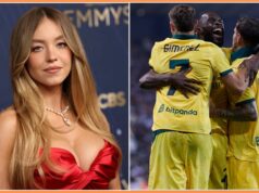 Sydney Sweeney randí s Christianom Pulisicom Christian Pulisic oslavuje gól za AC Miláno