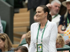 Tenisový Great Pam Shriver zvyšuje úsilie o obnovu po požiaroch v Los Angeles Pam Shriver trafila bekhendový volej počas US Open v New Yorku 10. septembra 1982. Lou Capozzola-USA TODAY Network