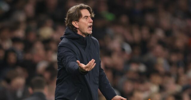 Thomas Frank počas zápasu Tottenhamu