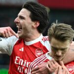 Declan Rice Points v Arsenal Teamin Martin Odegarard.