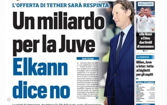 Today's Papers – Jedna miliarda na kúpu Juventusu, Vicario chce Today's Papers – Jedna miliarda na kúpu Juventusu, Vicario chce Inter