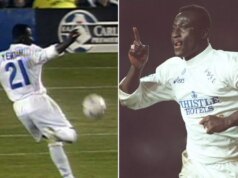 Tony Yeboah pri TEJTO bráne Liverpoolu a zákaz Leeds United, ktorý rýchlo nasledoval Tony Yeboah