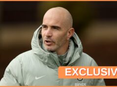 Útočník skauta Chelsea RC Strasbourg Joaquin Panichelli Útočník skauta Chelsea RC Strasbourg Joaquin Panichelli