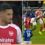 William Saliba v akcii za Arsenal