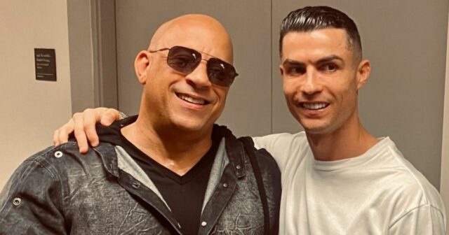 Vin Diesel robí Cristiana Ronalda nárok na franšízu Rýchlo a Vin Diesel a Cristiano Ronaldo pózujú pre fotografiu