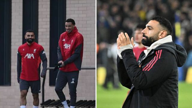 Výbuch Salaha spojený s Florianom Wirtzom Florian Wirtz a Mohamed Salah z Liverpoolu počas zahrievania pred súťažou MEIJI YASUDA J.LEAGUE World Challenge 2025 v podaní The Nippon...