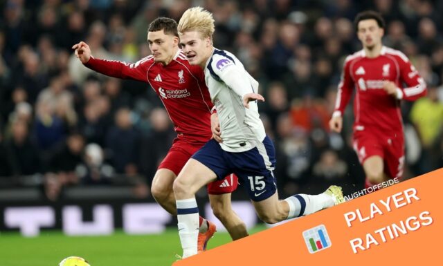 Wirtz a Isak žiaria proti Tottenhamu Ryan Gravenberch reaguje počas zápasu Liverpool vs Tottenham