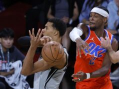 Základné zostavy San Antonio Spurs vs. OKC Thunder (25. decembra) logo pochodového šialenstva