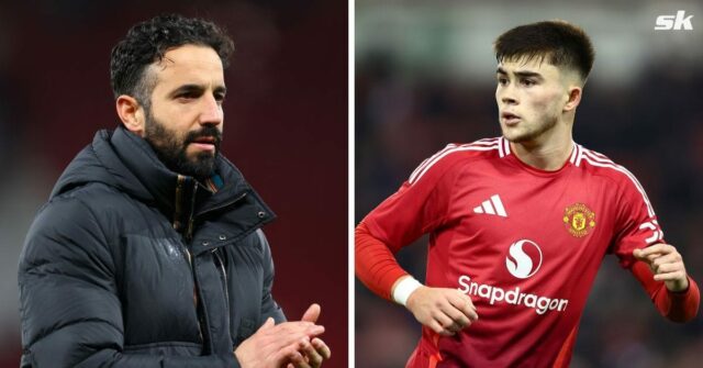 Zdá sa, že Harry Amass mieri kopaním na Rubena Amorima Zdá sa, že Harry Amass mieri kopaním na Rubena Amorima v teraz vymazanom príspevku po kritike šéfa Manchestru United