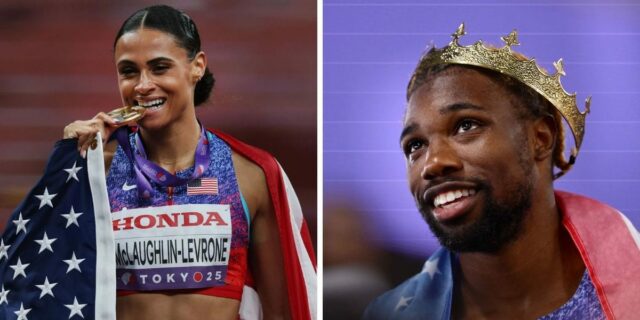   Sydney McLaughlin-Levrone počas Majstrovstiev sveta v atletike 2025 v Tokiu v Japonsku. (Foto od Getty Images)