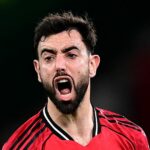 Bruno Fernandes z Manchestru United reaguje