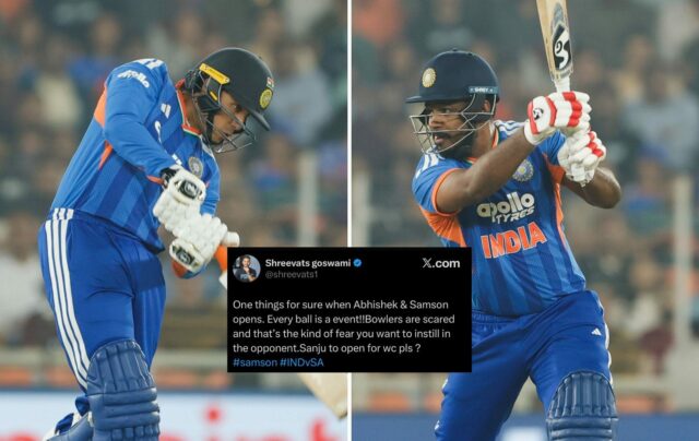 „Bowlers sa bojí“ – sociálne médiá reagujú na skvelý otvárací stánok Abhisheka Sharmu a Sanju Samsona v IND vs SA 2025 5. T20I
