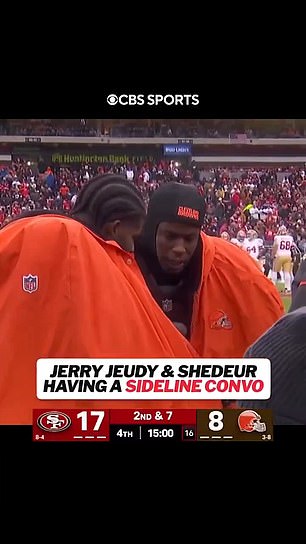 „Nepríjemný“ výbuch spoluhráča Shedeura Sandersa na adresu nováčika rozohrávača rozhneval Jerry Jeudy a Shedeur Sanders mali v nedeľu popoludní búrlivý rozhovor