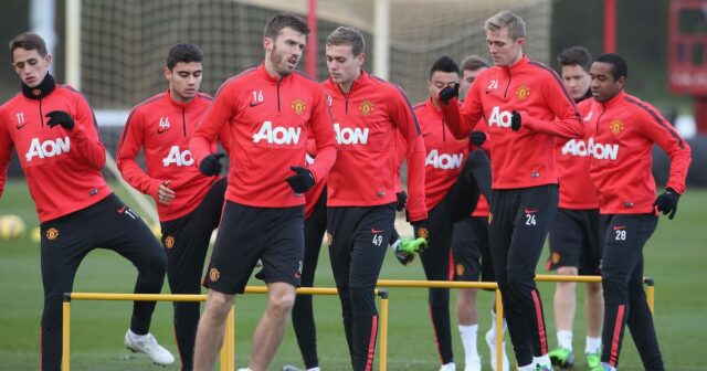 Andreas Pereira z Manchestru United počas zápasu Ligy majstrov UEFA medzi Manchestrom United a Wolfsburgom na Old Trafford 30. septembra 2015 v Manchestri v Spojenom kráľovstve.  