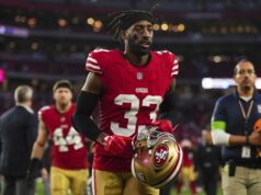 2x SB Champ Logan Ryan padá tučne na zápas o play-off 49ers proti Eagles logo pochodového šialenstva