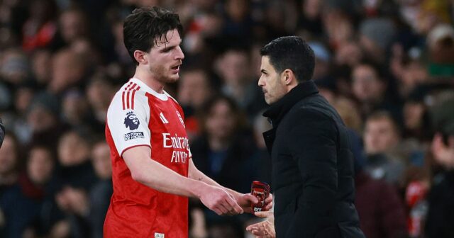 Ako Declan Rice drží kľúč k snu o titule Arsenalu, Declan Rice s Mikelom Artetom