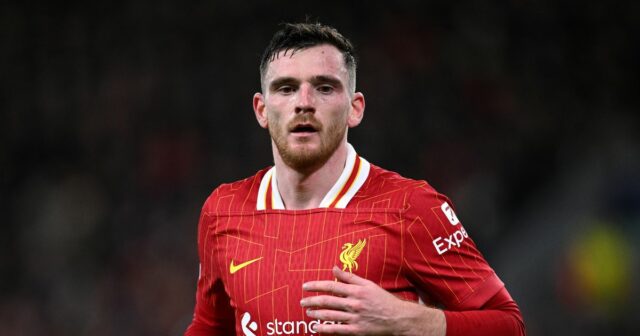 Andy Robertson v akcii za Liverpool. 