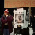 Rozdelenie snímok na ICE v Minnesote po jednotlivých snímkach (obrázok cez Getty Images)