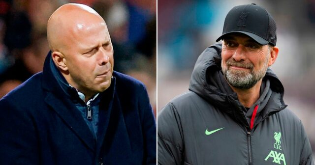 Arne Slot a Jurgen Klopp sa po „hanebnom“ incidente zhodli Hráči Liverpoolu sa konfrontujú s Gabrielom Martinellim z Arsenalu po jeho manipulácii s Conorom Bradleym