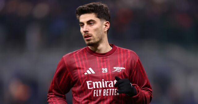LONDÝN COLNEY, ANGLICKO – 19. JANUÁRA: Kai Havertz z Arsenalu počas tréningu v Sobha Realty Training Center 19. januára 2026 v London Colney, Anglicko. (Foto: Stuart MacFarlane/Arsenal FC cez Getty Images)