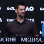 Australian Open 2026 – Melbourne Novak Djokovič SRB počas zápasu prvého kola na Australian Open 2026 v Melbourne Park v Melbourne, AUSTRÁLIA, 19. januára 2026. Foto: Corinne Dubreuil/ABACAPRESS.COM Melbourne Australia PUBLICATIONxNOTxINxFRAxUK Copyright: xCorinne Dubreuil/ABACAPRESS.COM