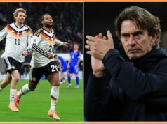 Bývalý krídelník Tottenhamu z Arsenalu Serge Gnabry Prizerá to Serge Gnabry z Bayernu Mníchov