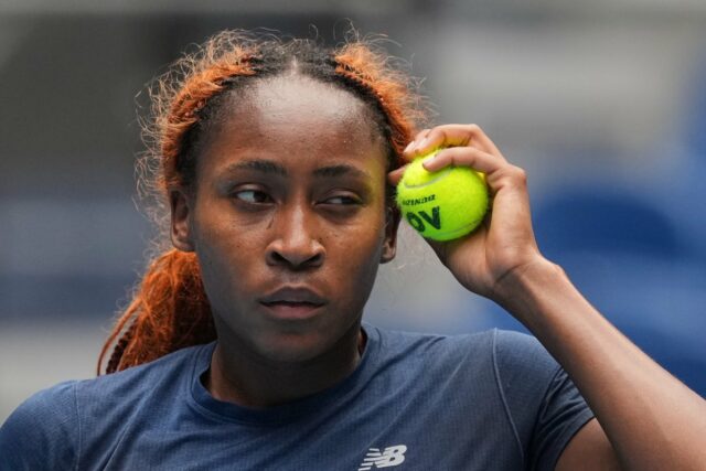 Coco Gauff trénuje na Australian Open v Melbourne (AP)