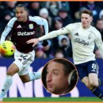 Elliot Anderson na predzápasovej rozcvičke s Nottinghamom Forest