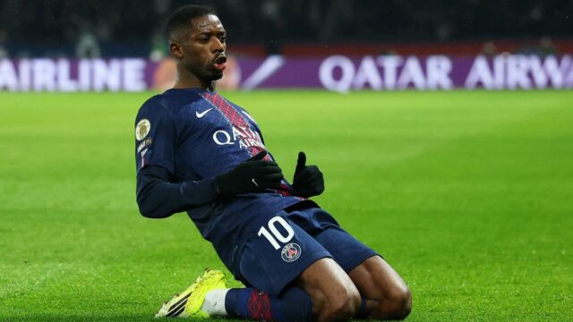 Dembele ortéza posúva PSG späť na vrchol Ligue 1; Monako Dembele ortéza posúva PSG späť na vrchol Ligue 1; Monako prehralo s Lorientom, aby pokračovalo v žalostnej forme