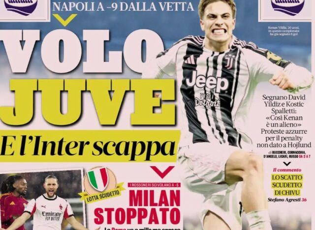 Dnešné noviny – Juve letí, Inter ušiel, Milan sa zastavil
