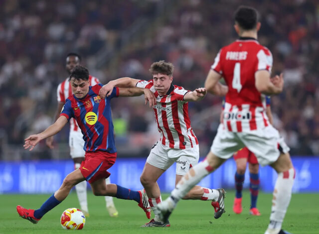 Dominantné víťazstvo Barcelony v semifinále Superpohára 5:0 nad Athletic Clubom Dominantné víťazstvo Barcelony v semifinále Superpohára 5:0 nad Athletic Clubom v číslach