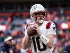 Drake Maye udrel s ďalším problémom pred Super Bowlom po tom, čo zápasil s problémom s ramenom Obranca Nového Anglicka Drake Maye sa v stredu dostal do správy o zranení tímu