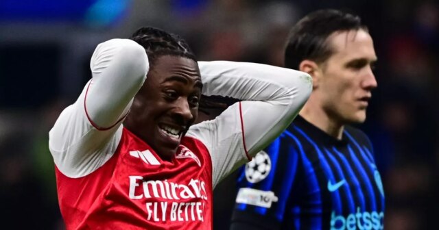 Eberechi Eze sa podieľal na prvom góle Arsenalu na San Siro proti Interu MIlan